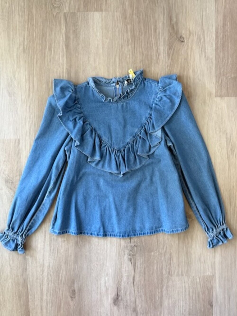 Sea NY Chambray Ruffle Top XS